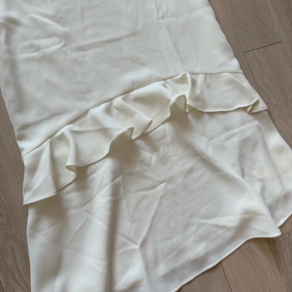 NWT Zara Long Sleeve Ruffle Mini Dress in Off White Size S Trafaluc Collection - Picture 8 of 16